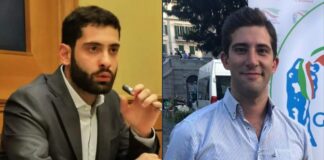 Fabio Roscani, Presidente di Gioventù Nazionale, movimento giovanile di Fratelli d’Italia e Stefano Cavedagna, Portavoce Nazionale di Gioventù Nazionale e Consigliere Comunale per Fratelli d’Italia a Bologna.
