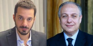 Vincenzo Sofo e Raffaele Stancanelli, eurodeputati del gruppo Fratelli d'Italia-Ecr al Parlamento europeo.