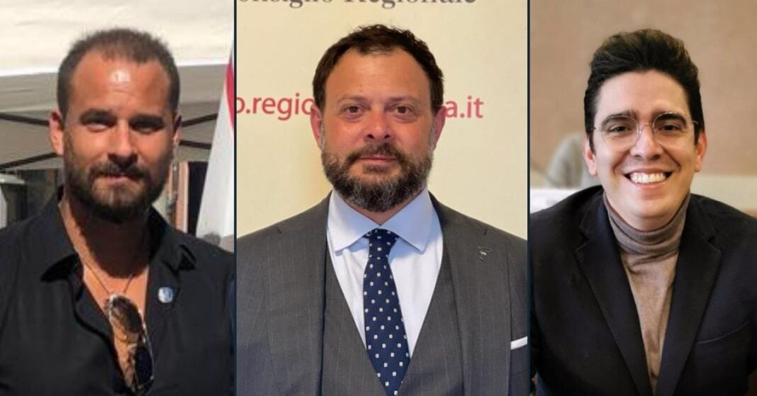 Valerio Biagini, consigliere comunale di Altopascio di Fratelli d’Italia, Vittorio Fantozzi, Consigliere regionale di Fratelli d’Italia e Matteo Petrini, capogruppo in Provincia di Fratelli d’Italia.