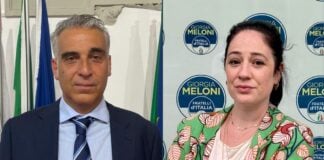 Diego Petrucci, Consigliere regionale di Fratelli d’Italia e Chiara La Porta, candidata alla Camera dei Deputati.