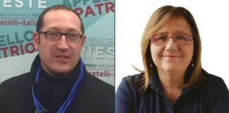 Rosario Mancino, coordinatore di Fratelli d'Italia Monza e Paola Frassinetti, deputato di Fratelli.
