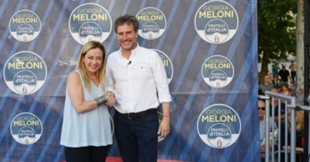 Giorgia Meloni, presidente di Fratelli d’Italia e Mario Pardini, sindaco a Lucca.