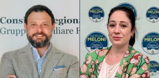 Vittorio Fantozzi, Consigliere regionale di Fratelli d’Italia e Chiara La Porta, deputata di Fratelli d’Italia.