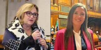 Lucia Albano, sottosegretario al Mef ed Elena Leonardi, Coordinatore regionale di Fratelli d'Italia nelle Marche.