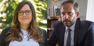 Nicole Matteoni, deputato di Fratelli d’Italia e Claudio Giacomelli, segretario provinciale di Fratelli d’Italia.
