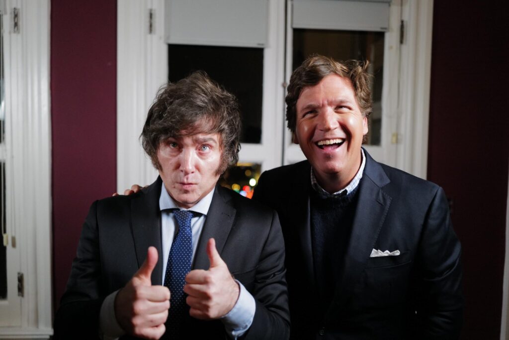 La entrevista entre Tucker Carlson y Javier Milei rompe récords de audiencia