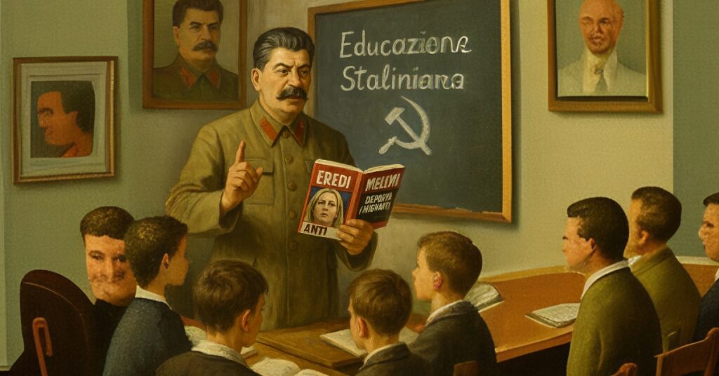 Educazione staliniana: nelle scuole arriva il libro di storia anti-Meloni