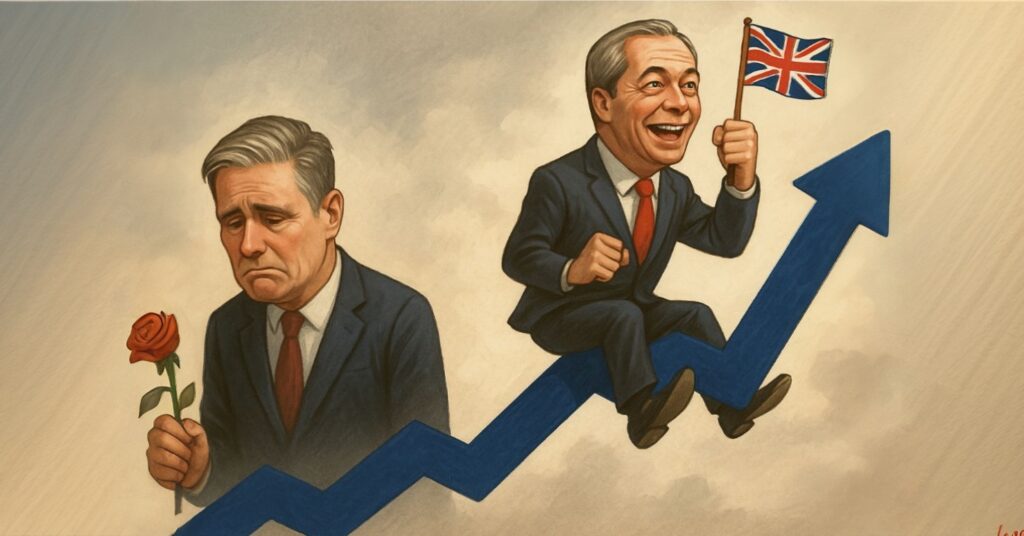 In UK Farage’s Right flies and Starmer collapses in polls. Goodbye to Bipolarism?