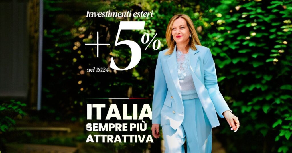 Inversión extranjera: Meloni supera a Berlín, París y Londres